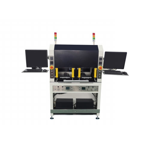 雙Y軸雙工作平臺，雙閥體六軸點膠機